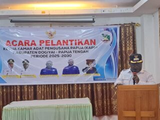 Wakil Bupati Dogiyai Yuliten Anouw Ajak Kamar Adat Pengusaha Prioritaskan Orang Asli Papua dalam Pembangunan Ekonomi